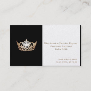 Miss America style Pageant Business Cards