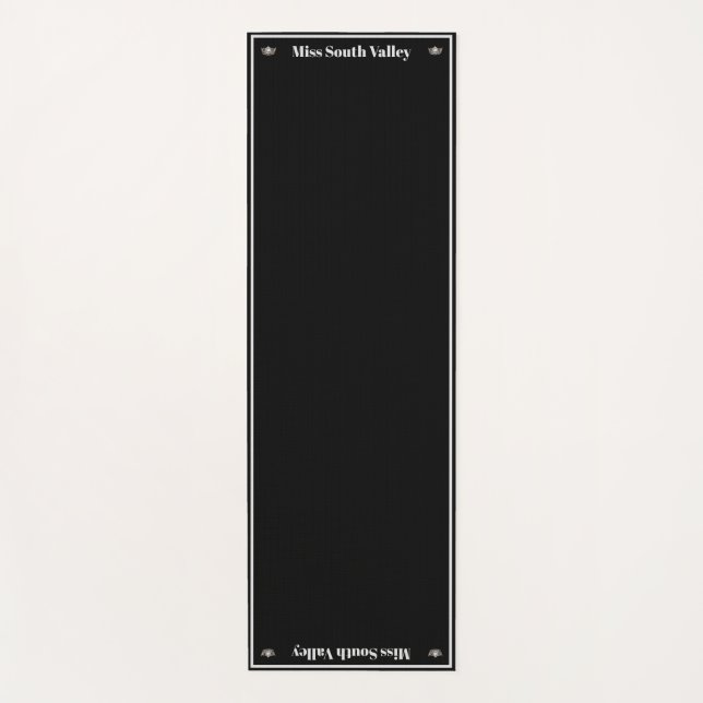 Miss America style Pageant Crown Custom Yoga Mat (Front)