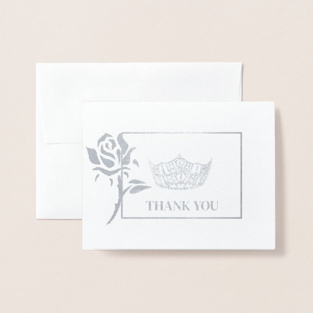 Miss America Style Pageant Crown Foil Card (Front With Envelope)
