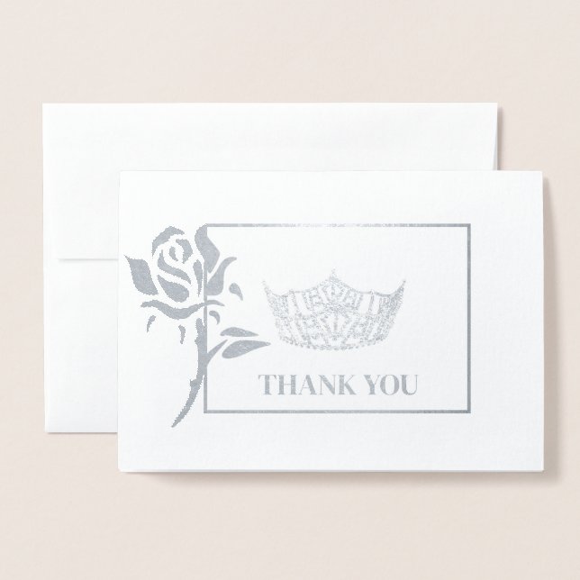 Miss America Style Pageant Crown Foil Card (Front With Envelope)