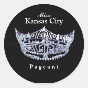 Miss America style Pageant Crown Sticker