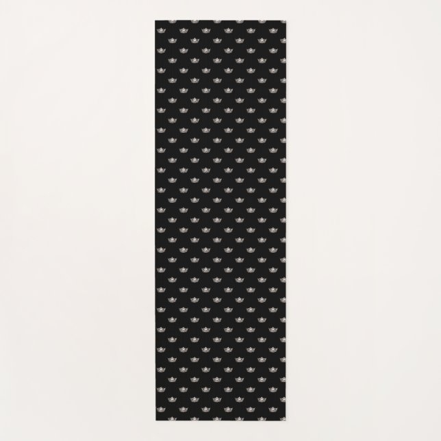 Miss America style Pageant Crown Yoga Mat (Front)