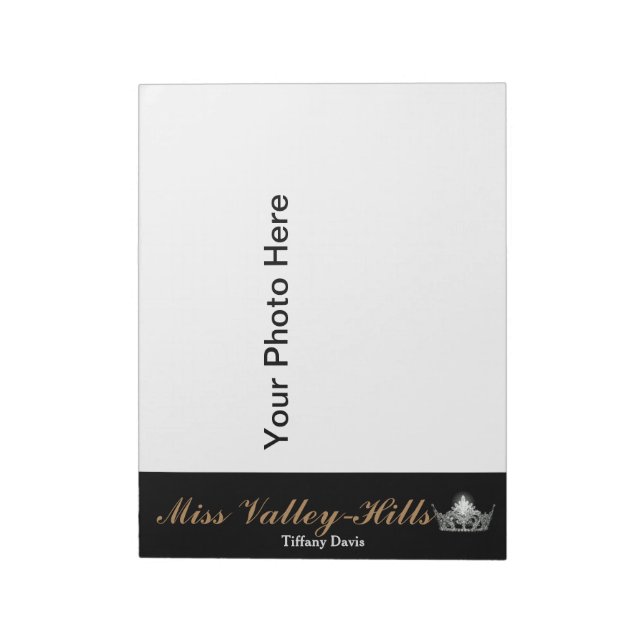 Miss America style Pageant Photo Autograph Pad (Rotated)