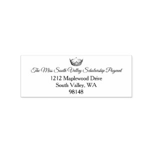 Miss America style Pageant Rubber Stamp