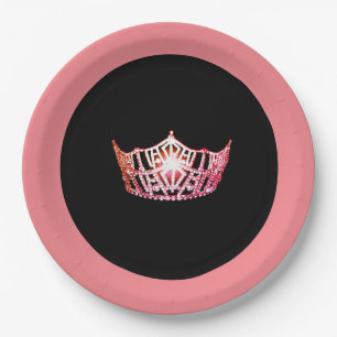Miss America style Pink-Coral 9" Paper Plates