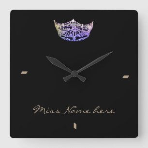 Miss America style Violet Crown Clock