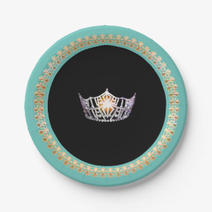 Miss America Turquoise 7" Paper Plates