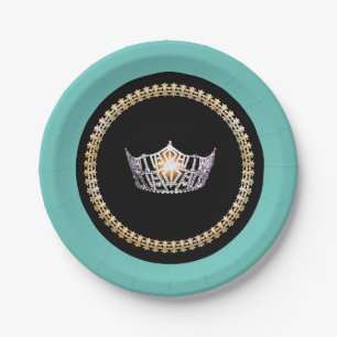 Miss America Turquoise 7" Paper Plates