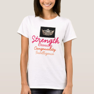 Miss America type Pageant Crown Crop Top-Virtues T-Shirt