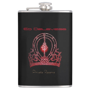 Miss America Universe style Crown Personal Flask