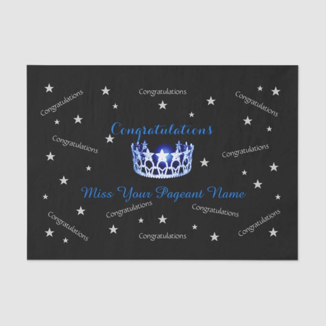 Miss America USA Congrats Custom Tissue Paper (Front)