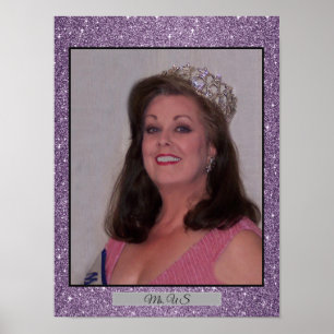 Miss America USA Glitter Personal Portrait Poster