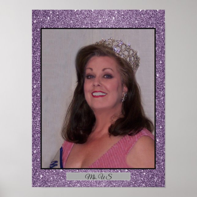 Miss America USA Glitter Personal Portrait Poster (Front)