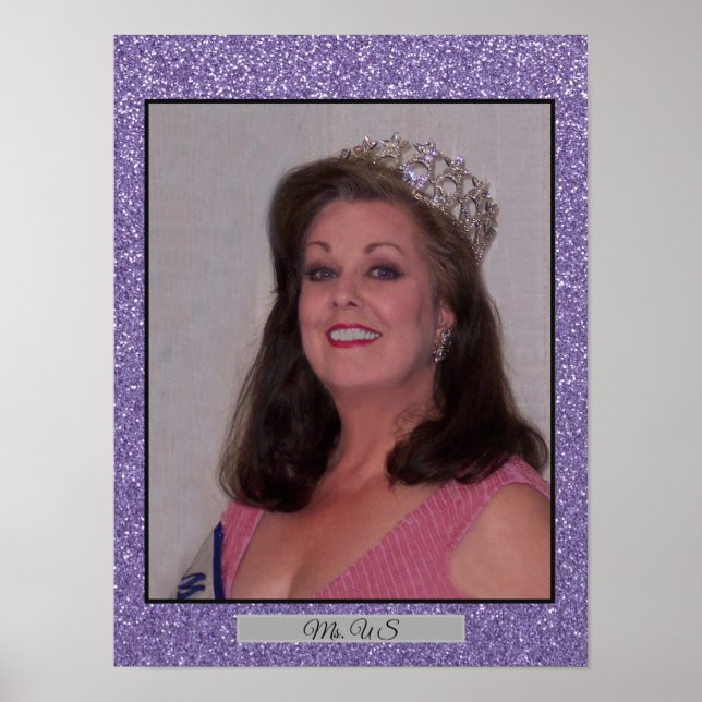 Miss America USA Glitter Personal Portrait Poster (Front)
