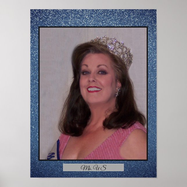 Miss America USA Glitter Personal Portrait Poster (Front)