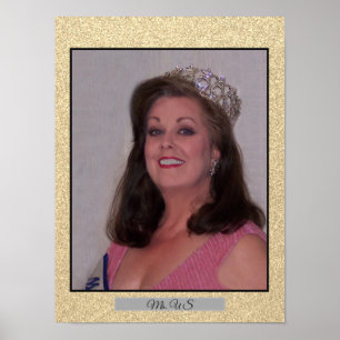 Miss America USA Glitter Personal Portrait Poster