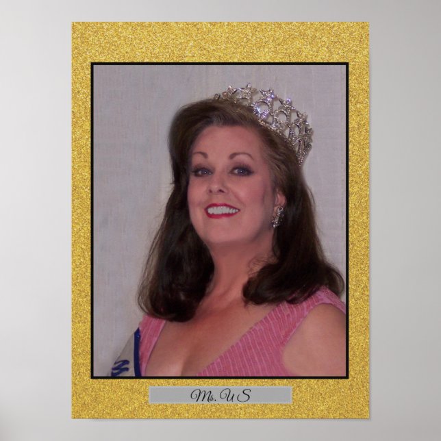 Miss America USA Glitter Personal Portrait Poster (Front)