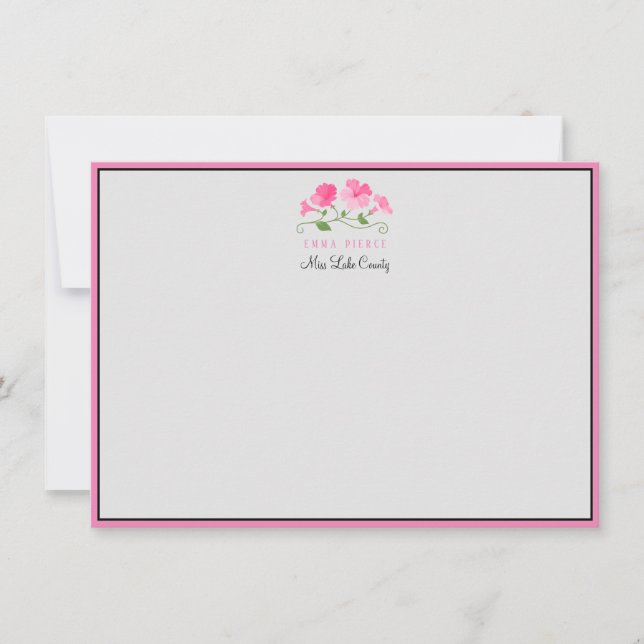 Miss America USA Pageant Custom Note Card (Front)