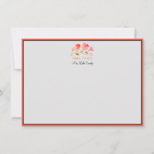 Miss America USA Pageant Custom Note Card-Orange Card
