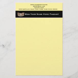 Miss America USA style Custom Letterhead