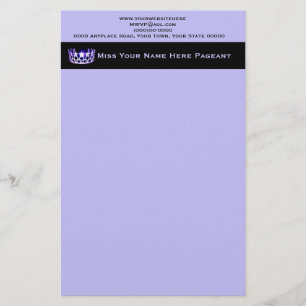 Miss America USA style Custom Letterhead