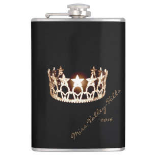 Miss America USA style Signature Crown Flask