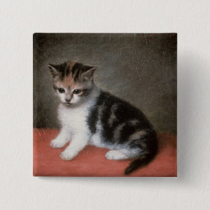 Miss Ann White's Kitten, 1790 15 Cm Square Badge