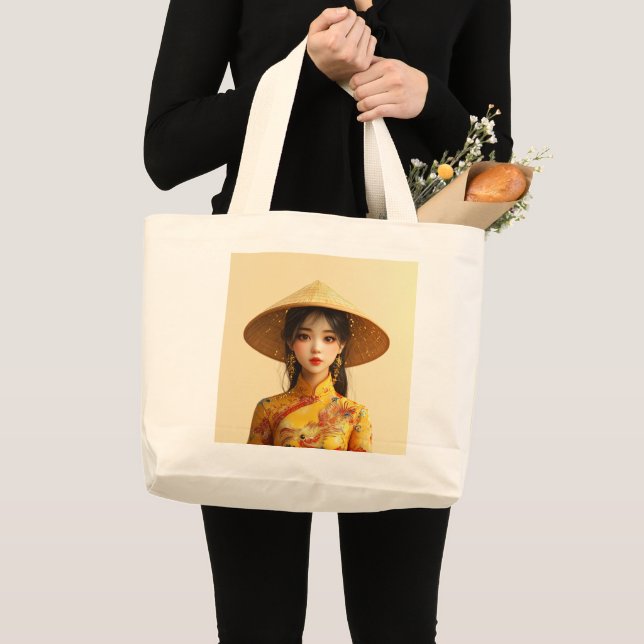 Miss Aodai Large Tote Bag (Front (Product))