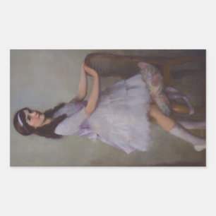 Miss Barbara de Selincourt (by Herbert James) Rectangular Sticker