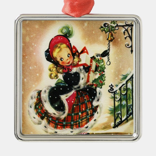 "Miss Belle" Holiday Vintage Ornament (Front)