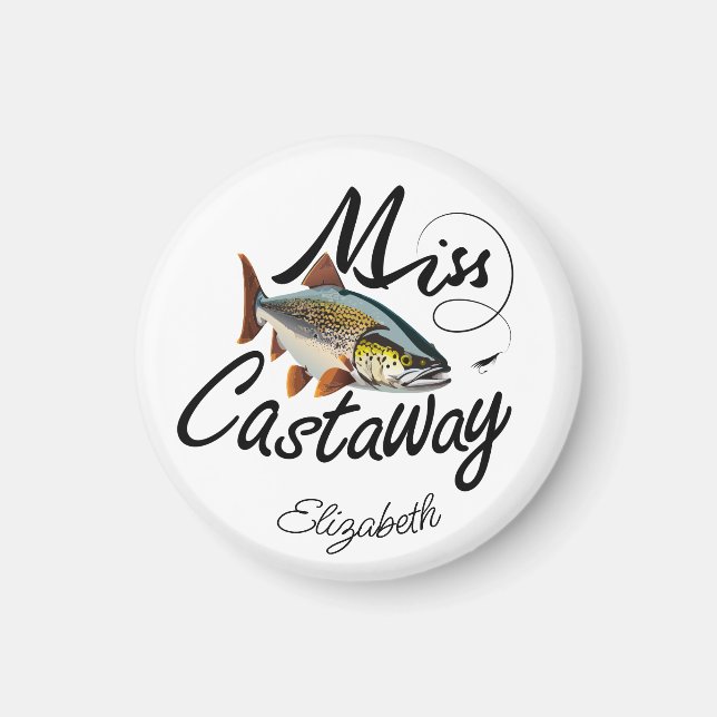 Miss Castaway Rainbow Trout  Magnet (Front)