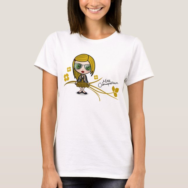 "Miss Cosmopolitan" Baby Doll T-Shirt (Front)
