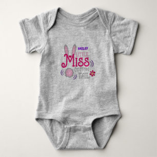 MISS COTTONTAIL BABY ONEISE WITH NAME. BODYSUIT