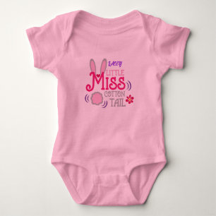 MISS COTTONTAIL BABY ONEISE WITH NAME. BODYSUIT