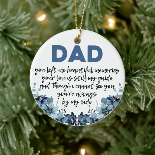 Miss Dad in Memory of Father Ceramic Tree Decoration (Tree)