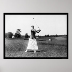 Miss E. Pickhardt Playing Golf 1914 Poster