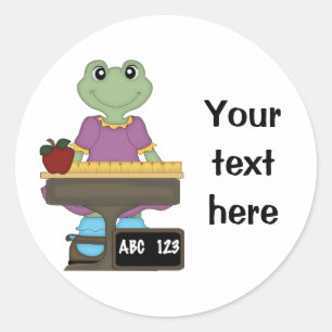 Miss Froggy/Customise your text! Classic Round Sticker