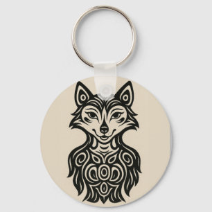 Miss Furry Button Key Ring