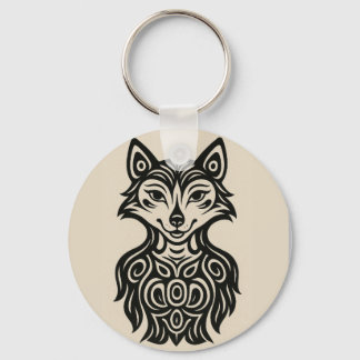 Miss Furry Button Key Ring