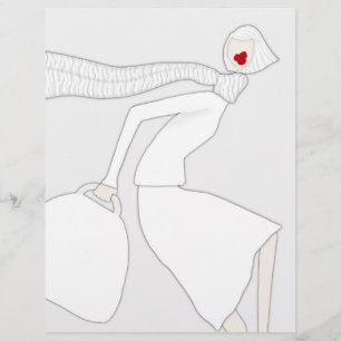 Miss Honey Winter Fashion Colouring Art Flyer Pape