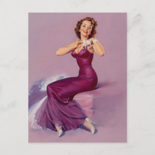 Miss Iris In Beauty Dress Postcard