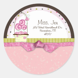 Miss. Jen Basket Mailing Label Stickers
