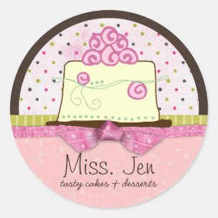 Miss. Jen Cake Large Merchandise Labels / Stickers