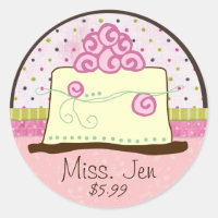 Miss. Jen Cake Small Merchandise Labels / Stickers