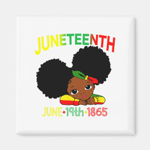 Miss Juneteenth Celebrate 19th 1865 June Black Gir Magnet
