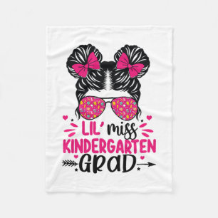 Miss Kindergarten Grad Graduation Graduated Girls Fleece Blanket