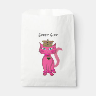 Miss Kitty, Pink Glitter-PARTY FAVOR BAG