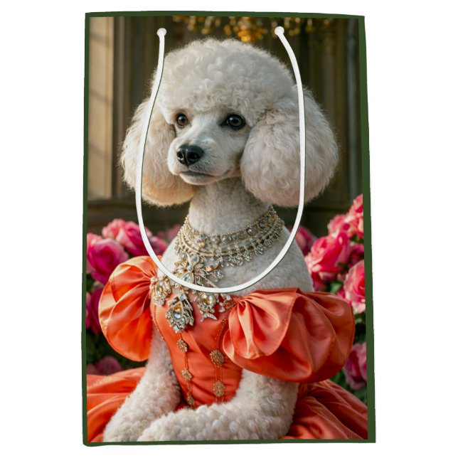 Miss Lady ,Poodle  Medium Gift Bag (Front)