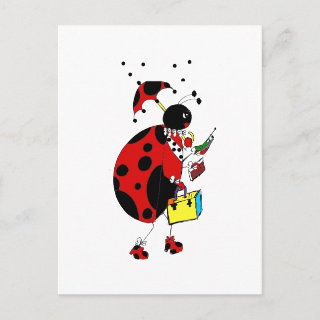 Miss Ladybug Postcard (Front)