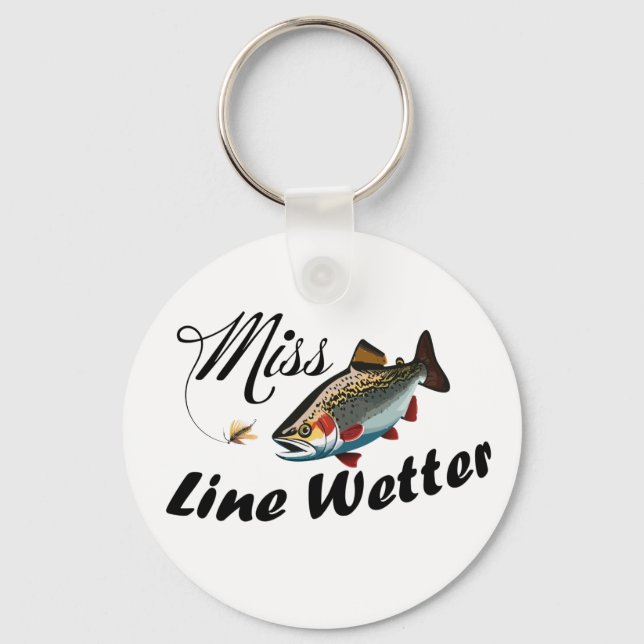 Miss Line Wetter Rainbow Trout  Key Ring (Front)